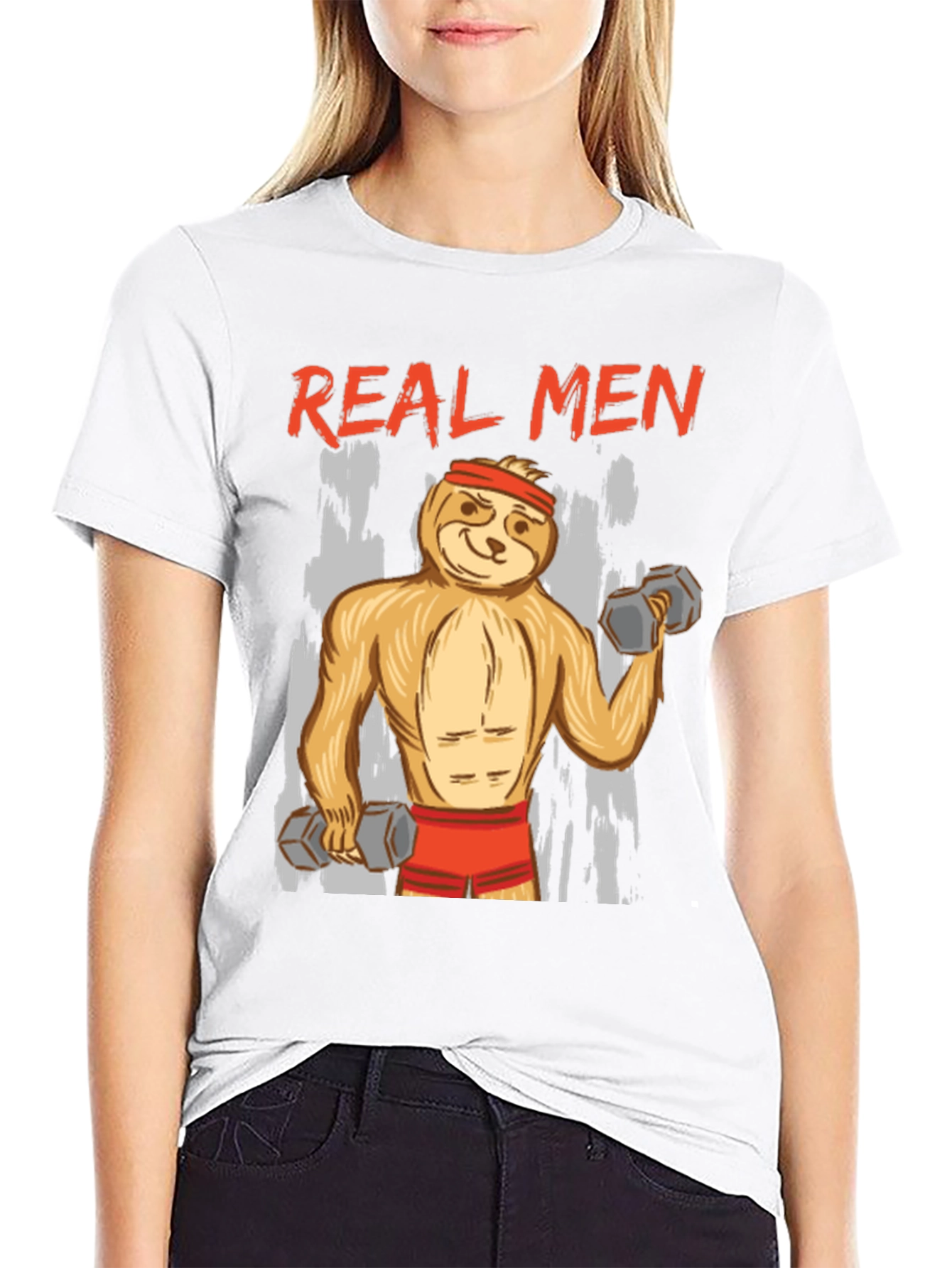 Real Men Sloth Gym T-Shirt