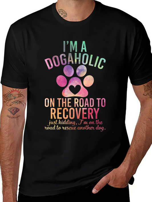 Dogaholic Recovery Graphic T-Shirt