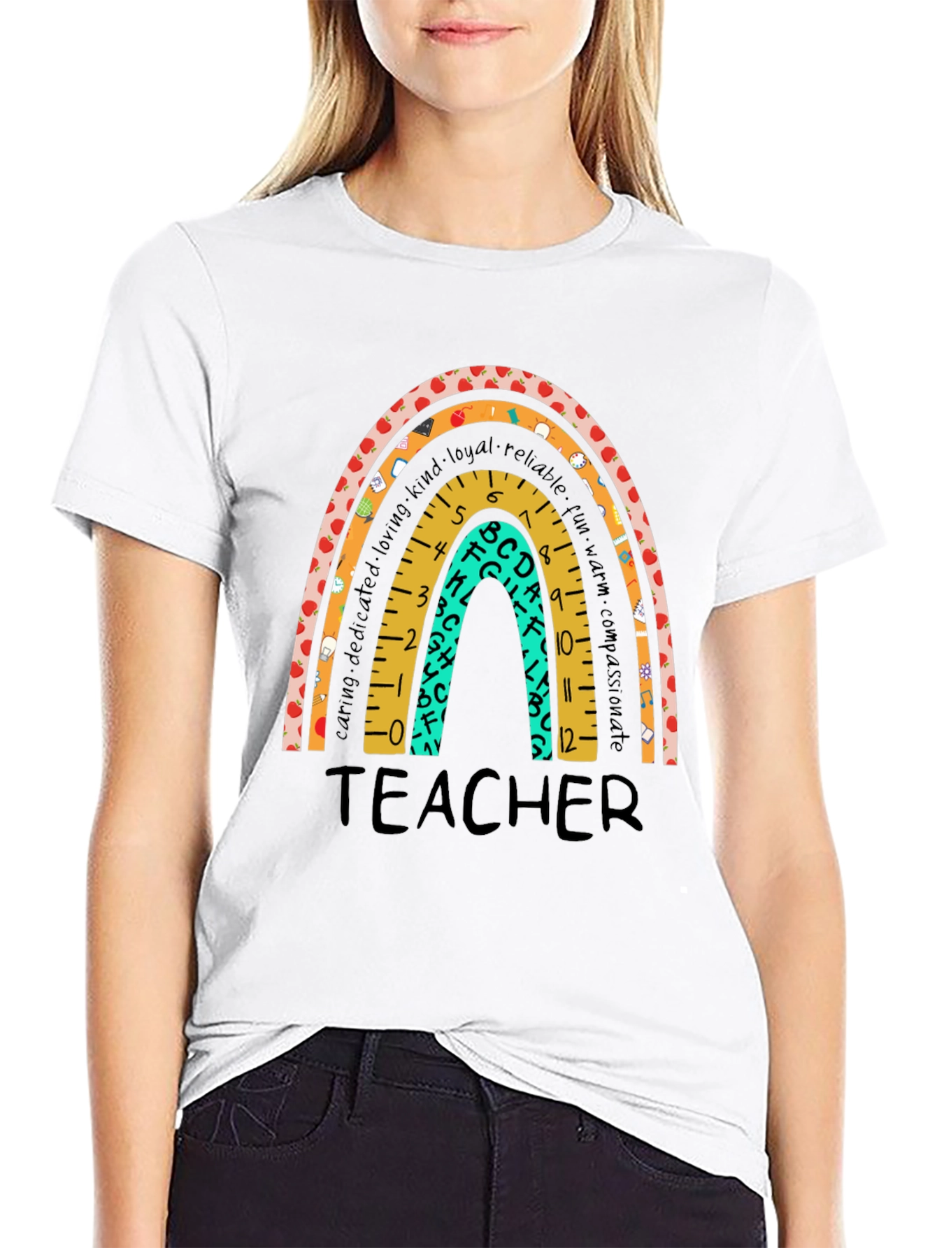 Teacher Rainbow Graphic T-Shirt