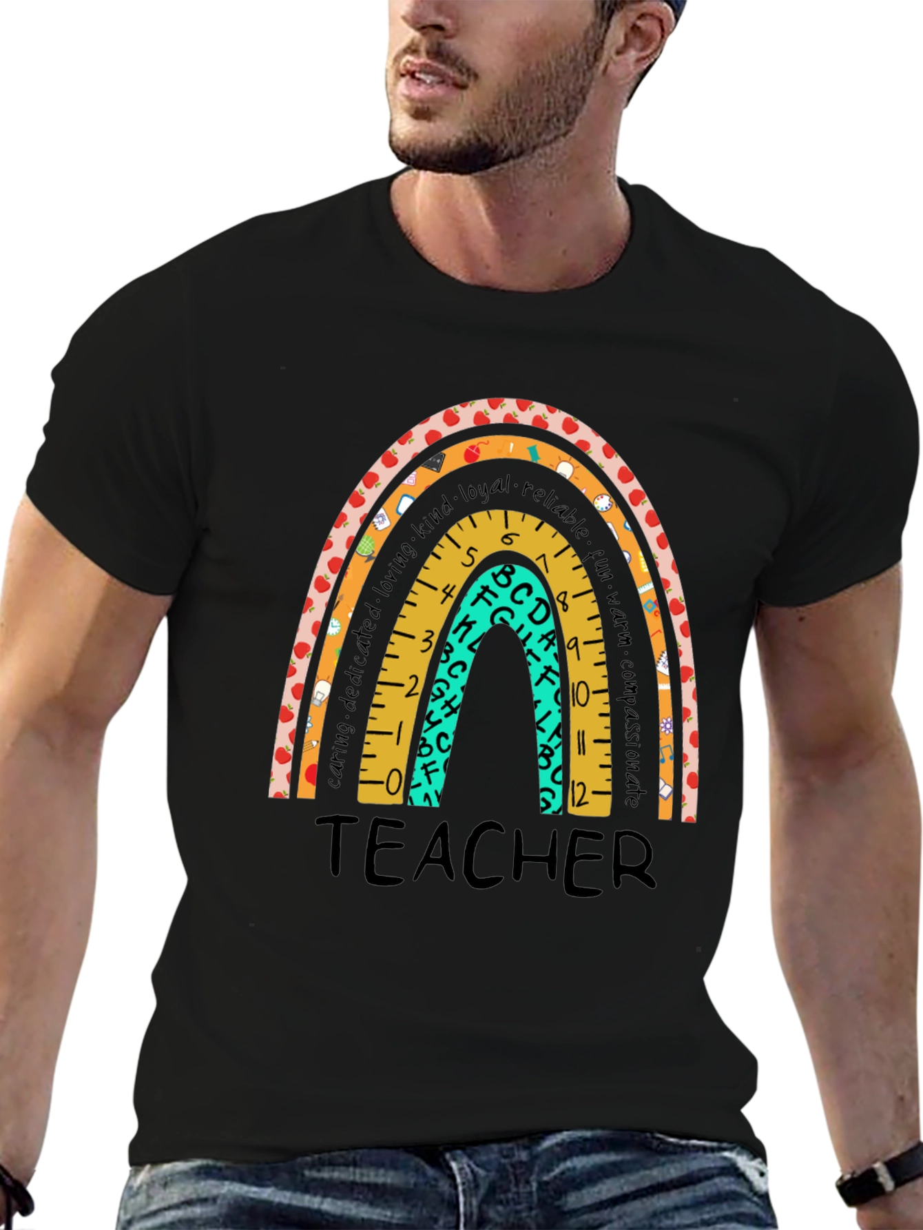 Teacher Rainbow Graphic T-Shirt