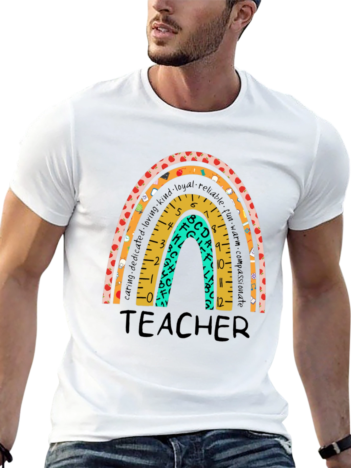Teacher Rainbow Graphic T-Shirt