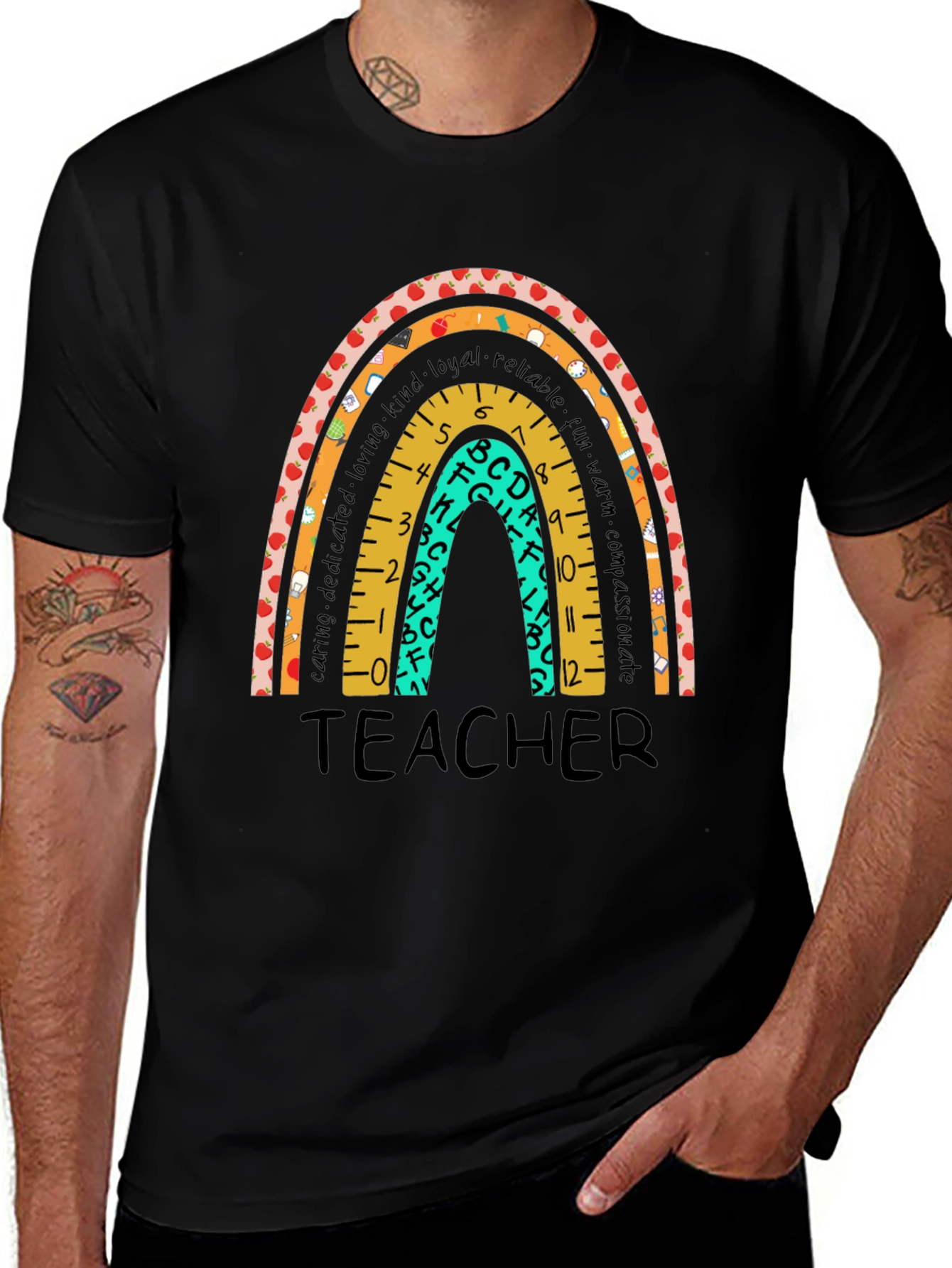 Teacher Rainbow Graphic T-Shirt