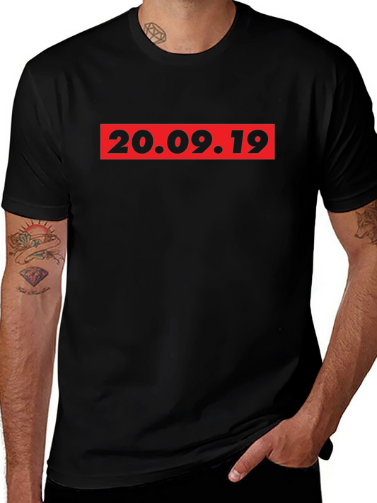 20.09.19 Graphic Tee - Black Crew Neck T-Shirt
