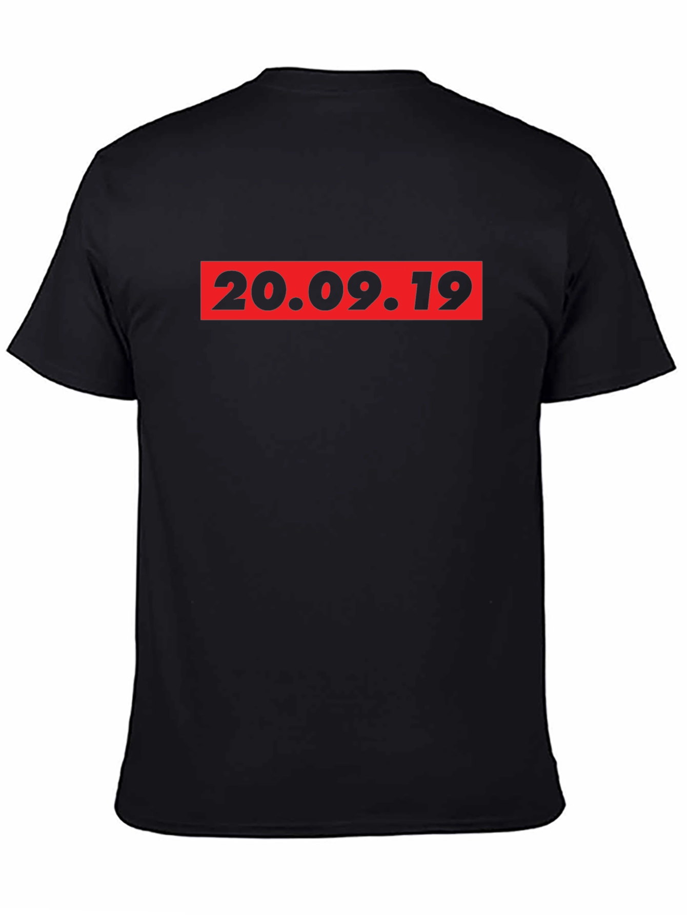 20.09.19 Graphic Tee - Black Crew Neck T-Shirt