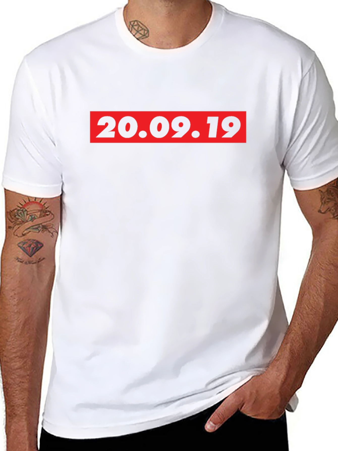 20.09.19 Graphic Tee - Black Crew Neck T-Shirt