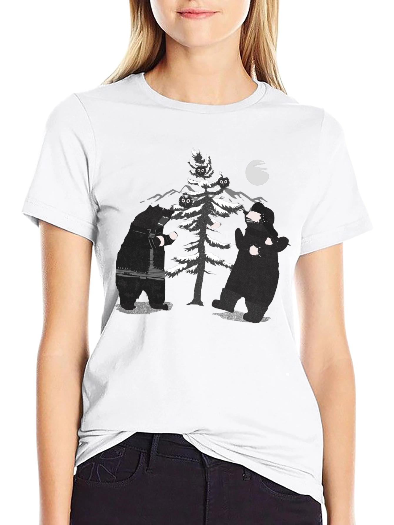 Black Bear Tree Graphic Tee