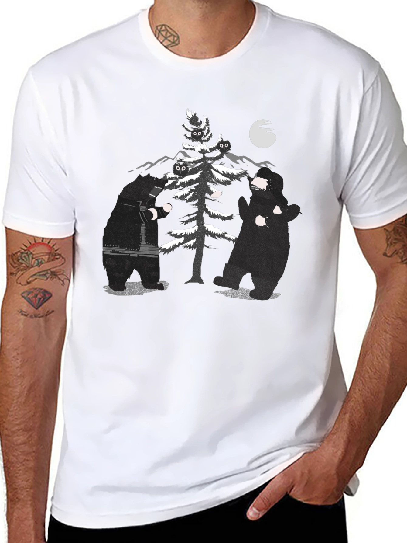 Black Bear Tree Graphic Tee