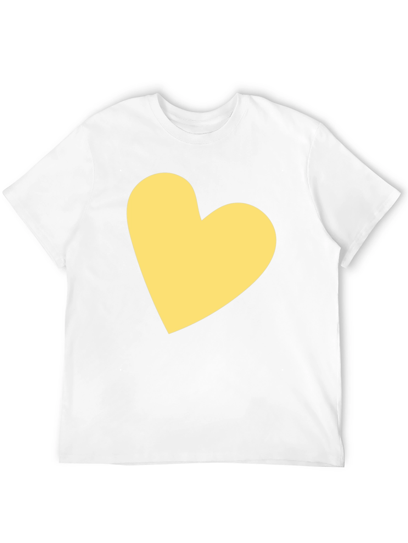 Black T-Shirt with Yellow Heart Design