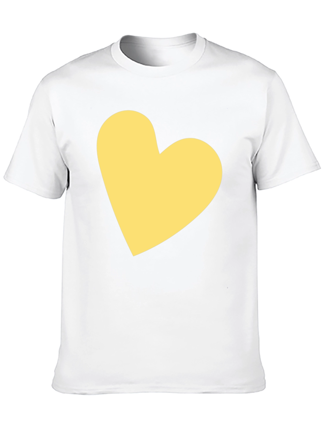 Black T-Shirt with Yellow Heart Design