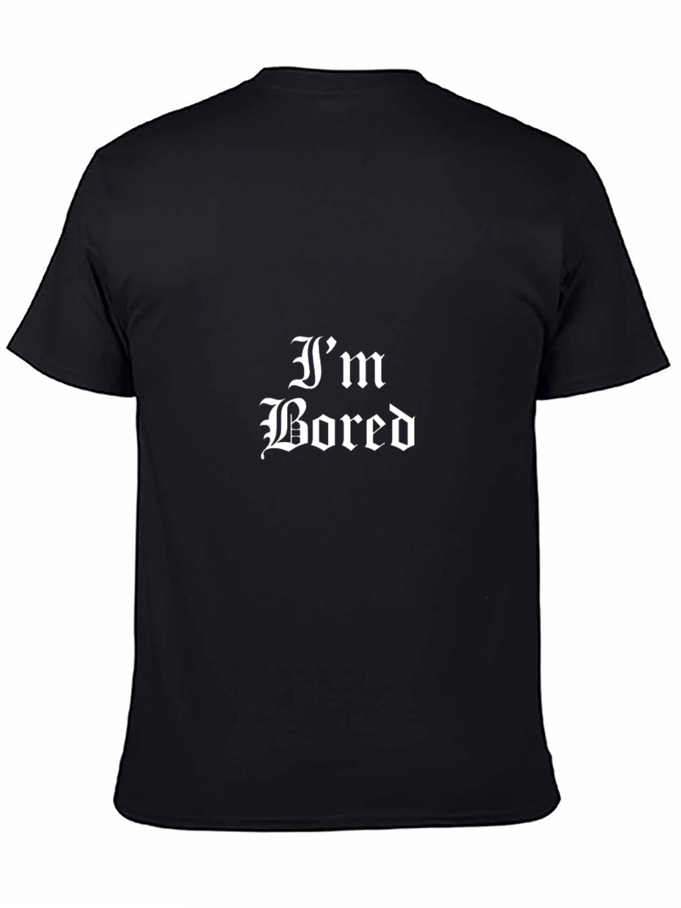 Im Bored Graphic Tee - Black Cotton Blend