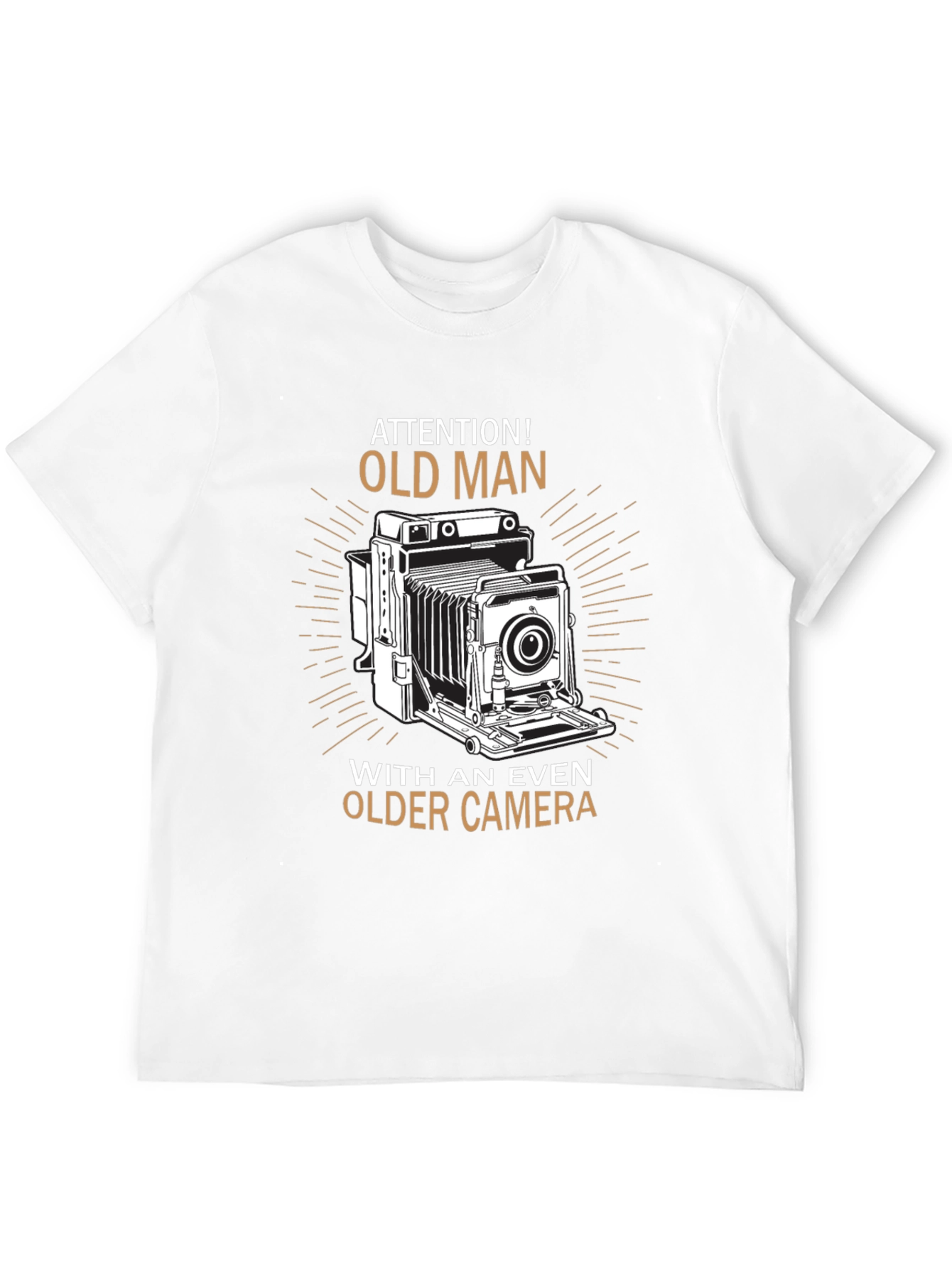Old Man Older Camera Graphic T-Shirt