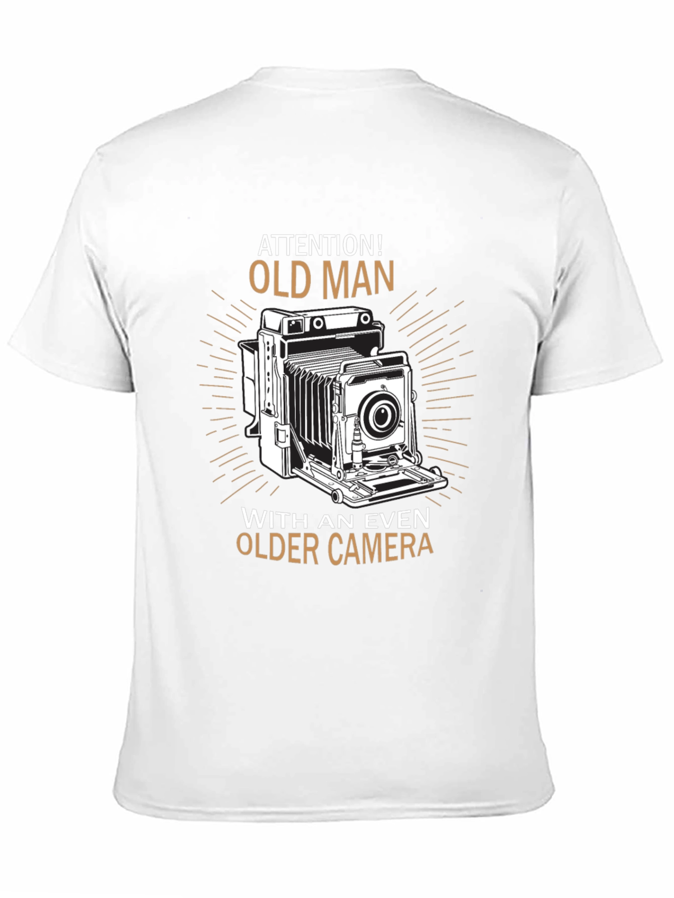 Old Man Older Camera Graphic T-Shirt