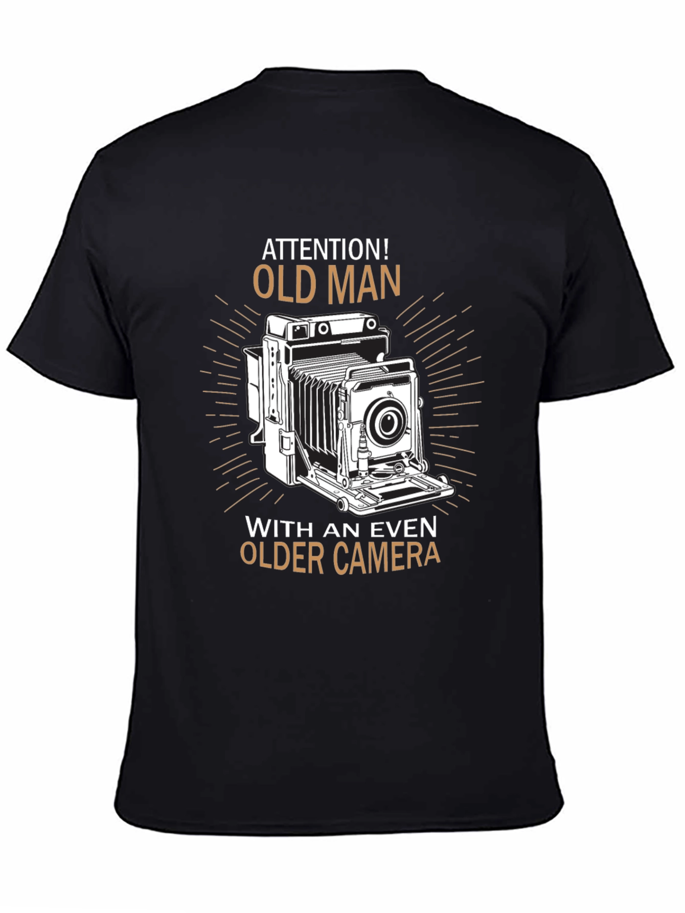 Old Man Older Camera Graphic T-Shirt