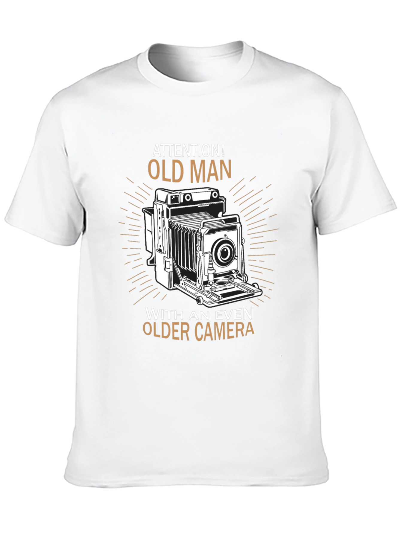 Old Man Older Camera Graphic T-Shirt