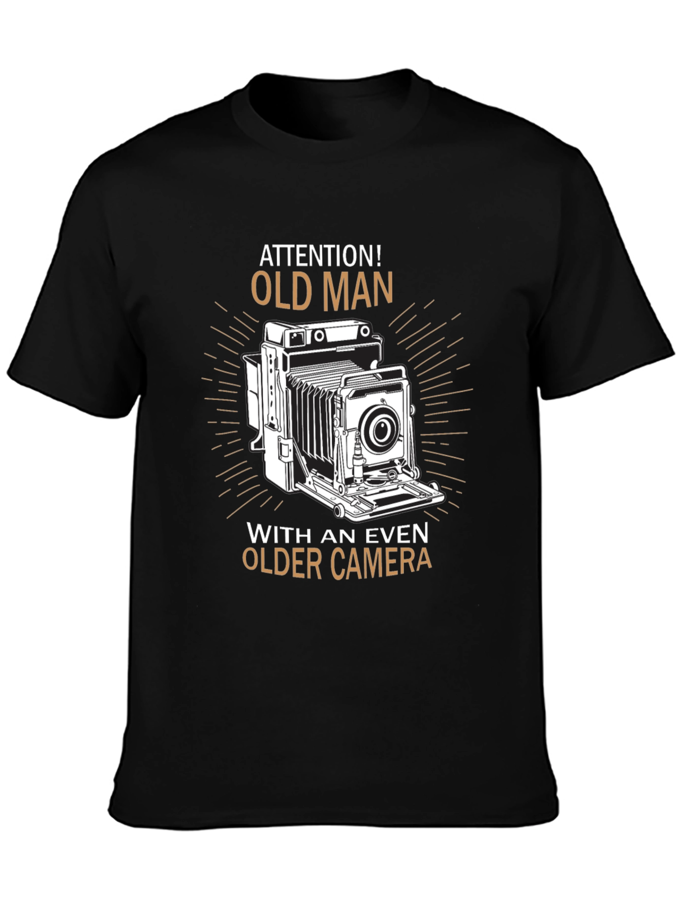 Old Man Older Camera Graphic T-Shirt