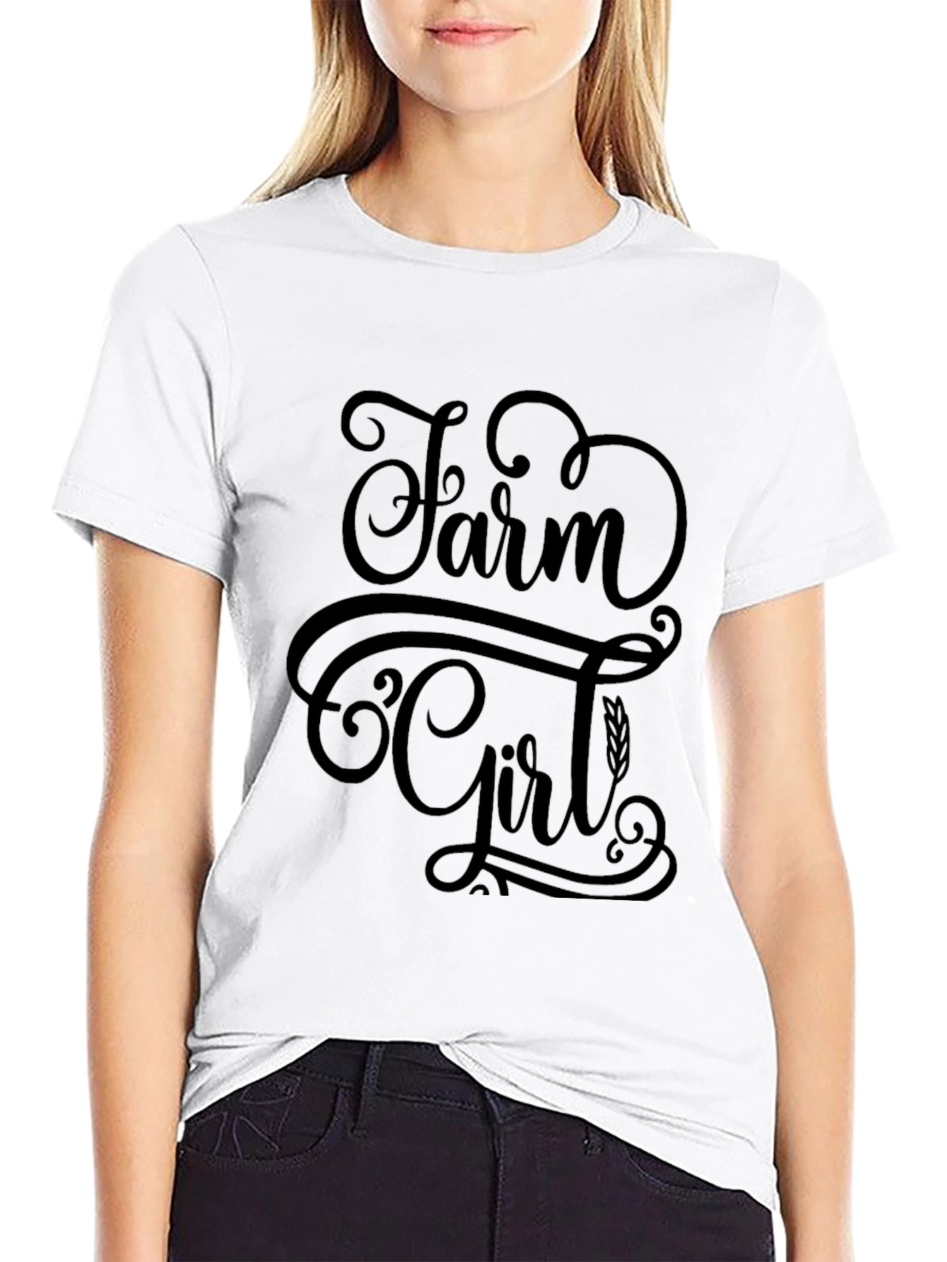Farm Girl Black T-Shirt