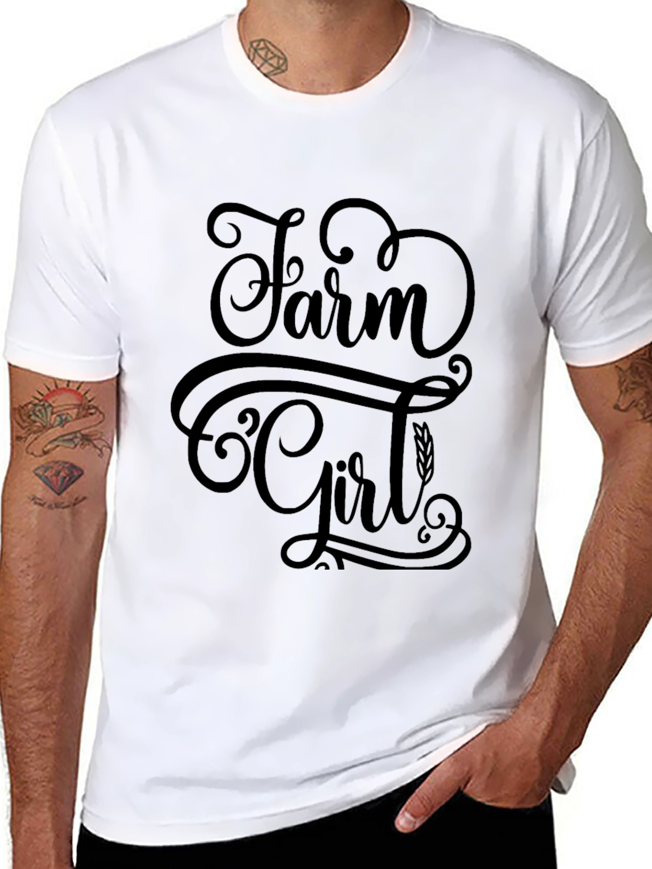Farm Girl Black T-Shirt
