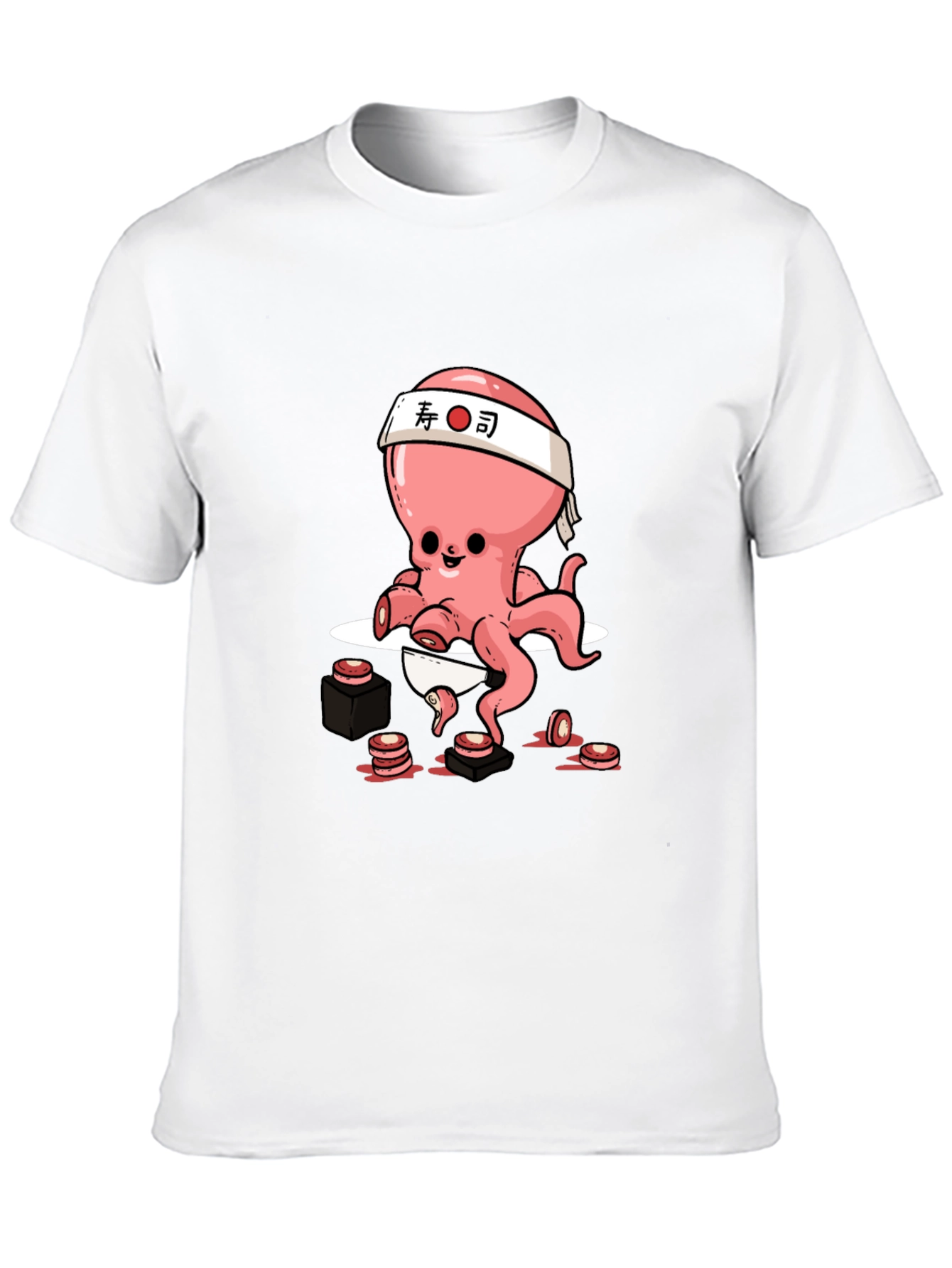 Sushi Chef Octopus Black T-shirt