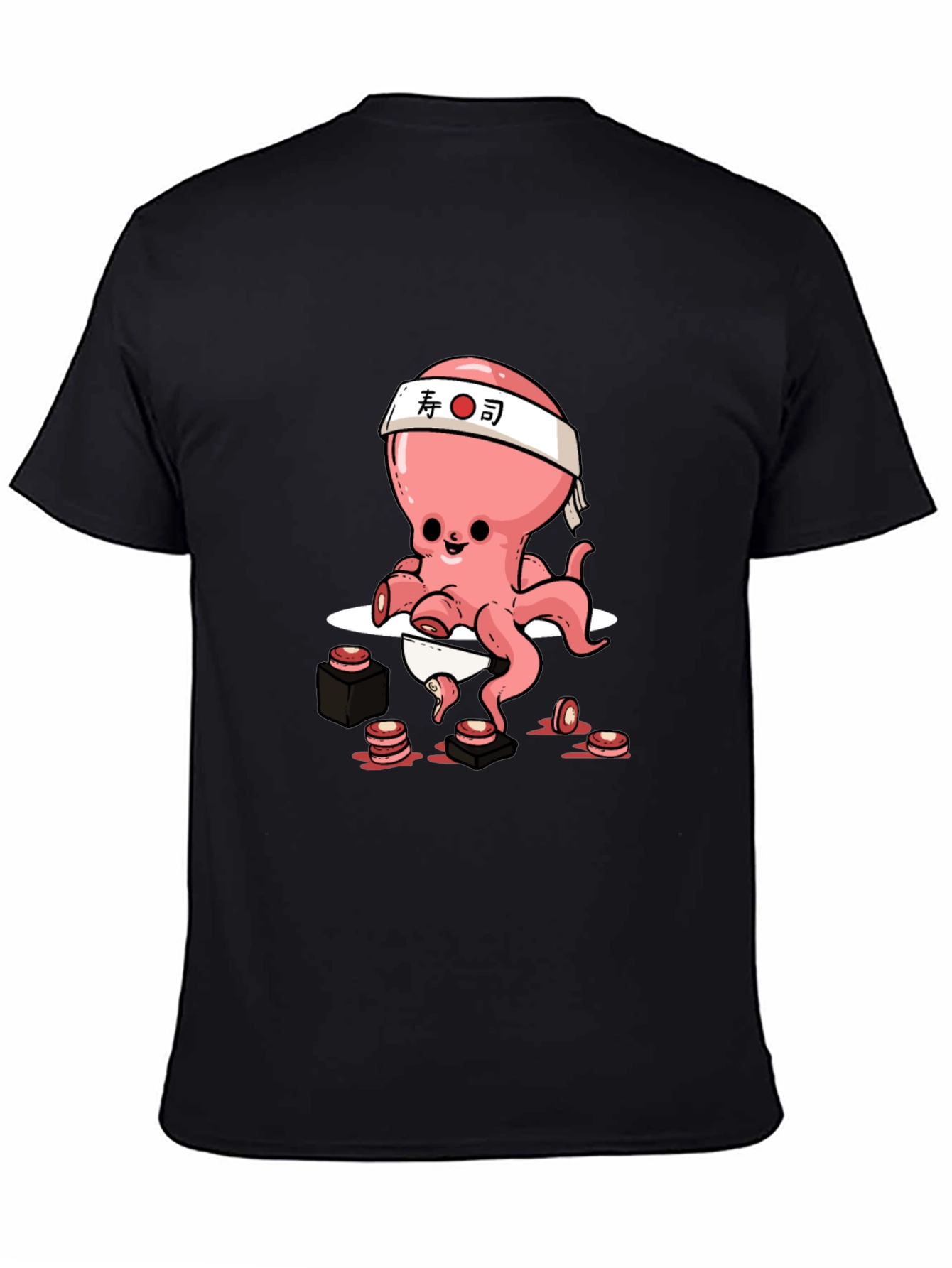 Sushi Chef Octopus Black T-shirt