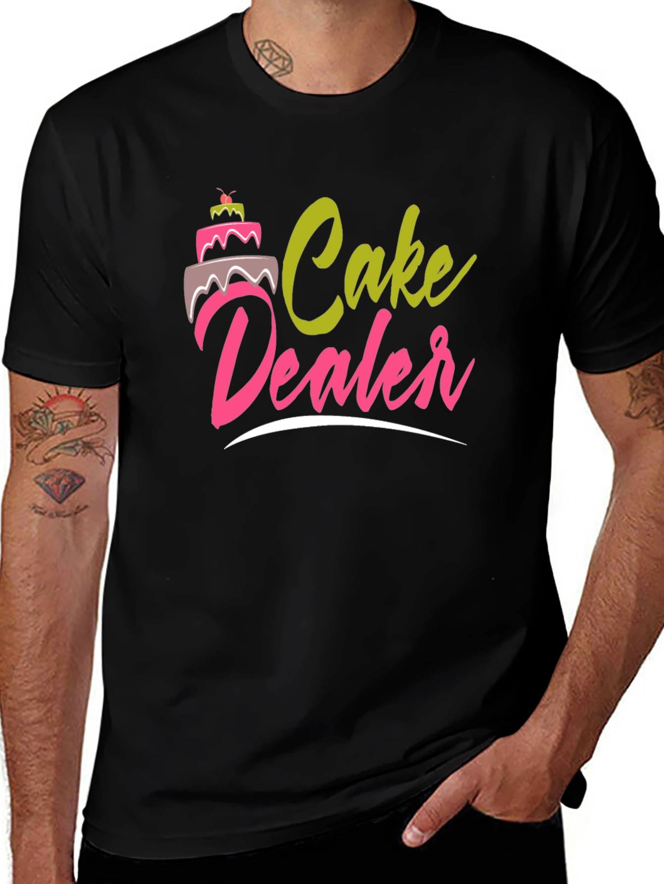 Cake Dealer Graphic T-Shirt - Funny Baker Tee