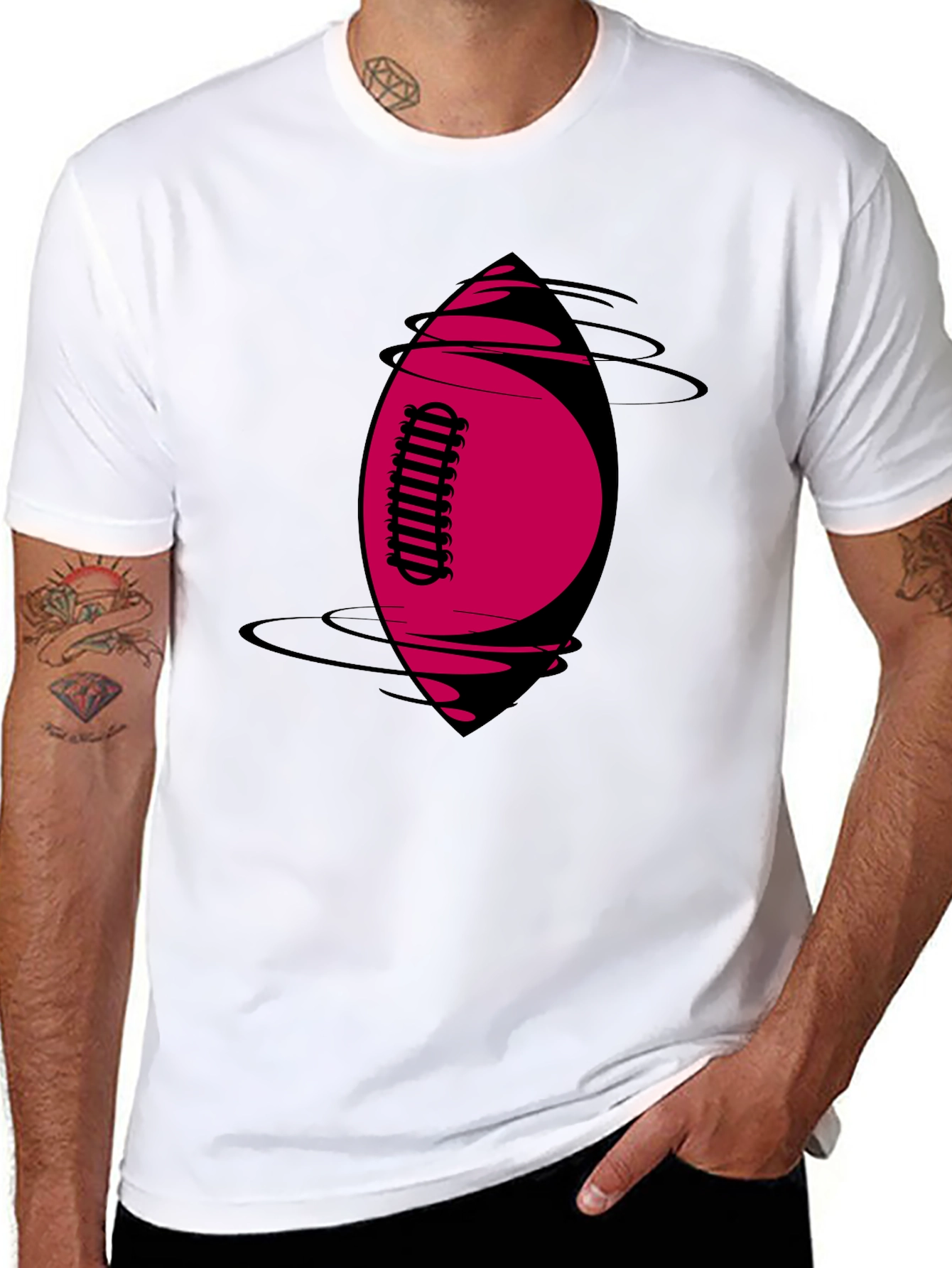 Cool Graphic Tee - Football Design