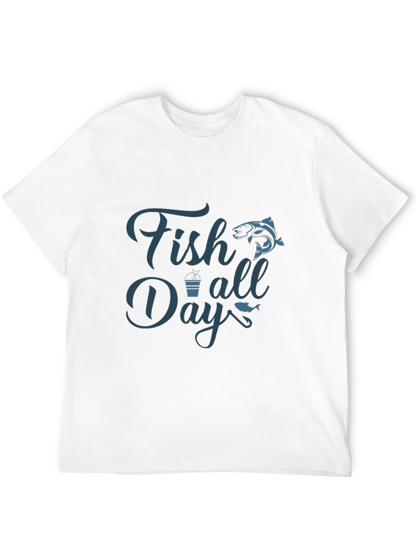 Fish All Day Graphic Tee - Mens Black T-Shirt