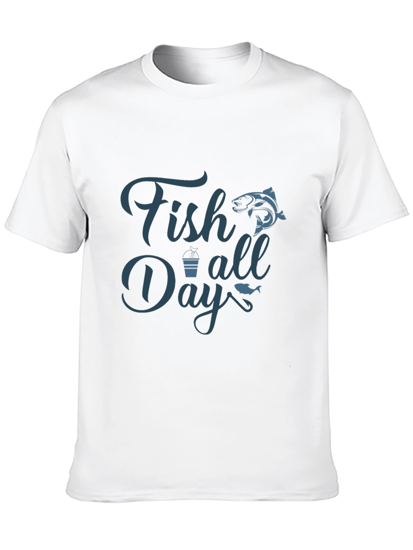 Fish All Day Graphic Tee - Mens Black T-Shirt