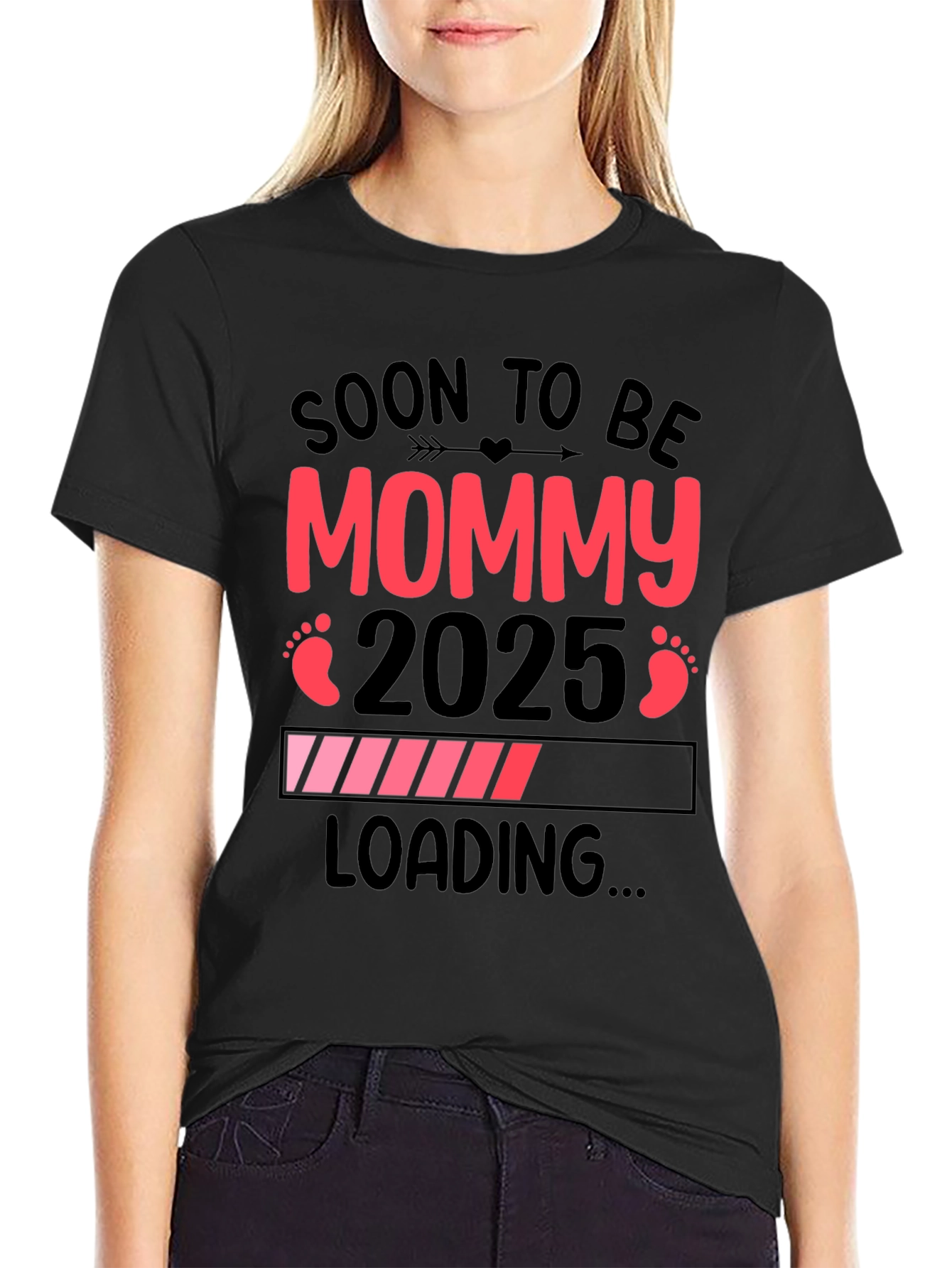 Soon to be Mommy 2025 Loading Pregnancy T-Shirt