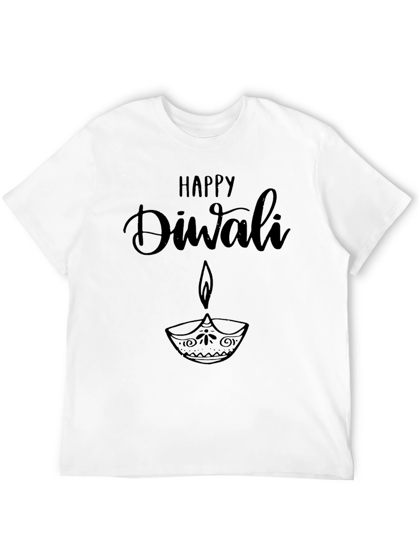 Happy Diwali Graphic T-Shirt - Black
