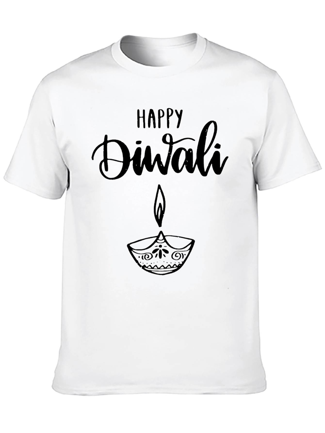 Happy Diwali Graphic T-Shirt - Black