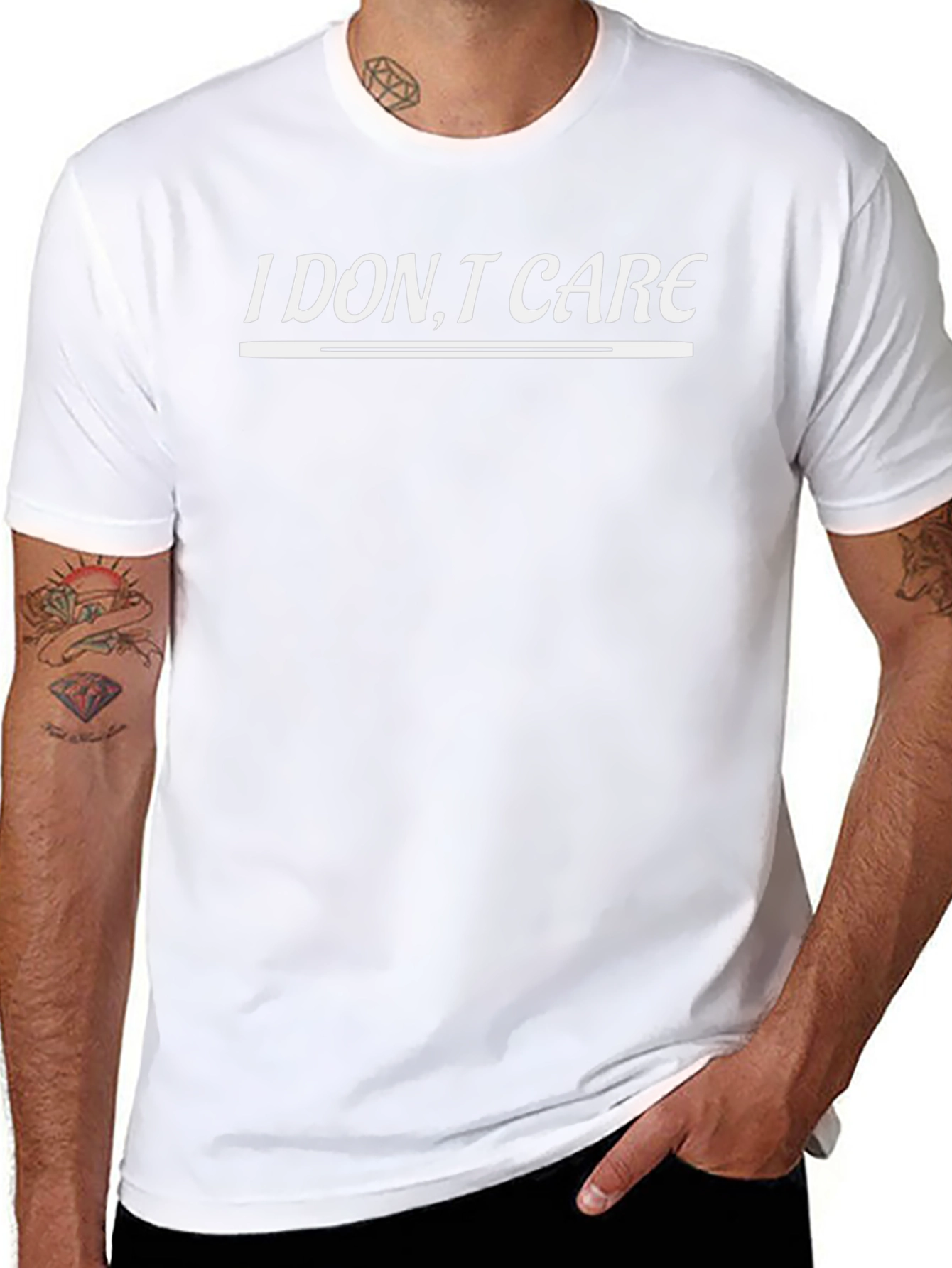 I DONT CARE Slogan T-Shirt | Casual Wear Top