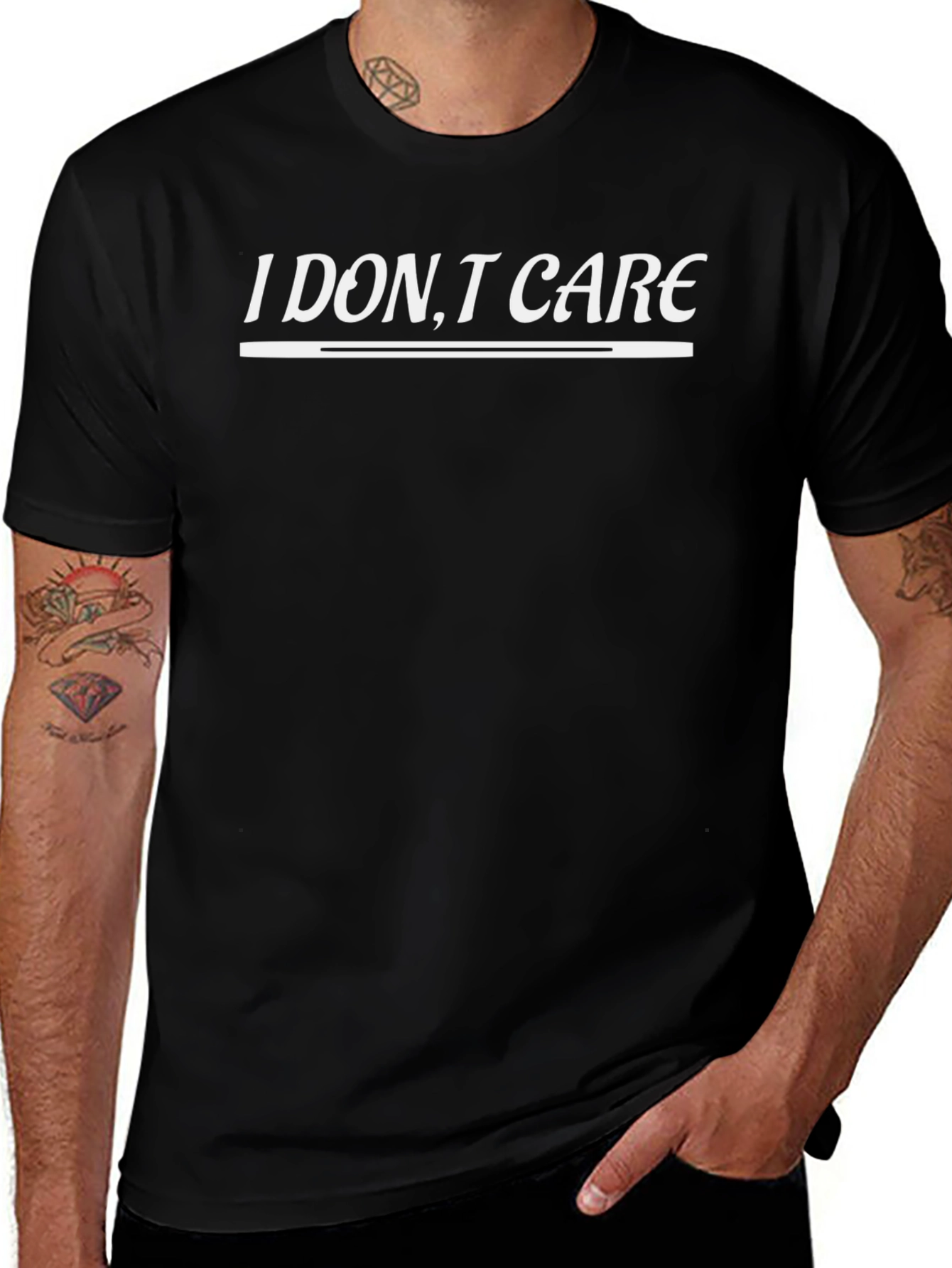 I DONT CARE Slogan T-Shirt | Casual Wear Top