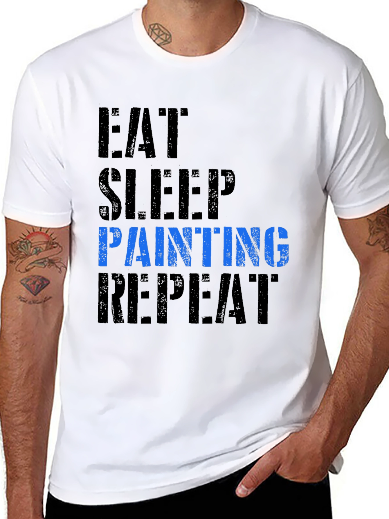 Eat Sleep Painting Repeat Graphic Tee