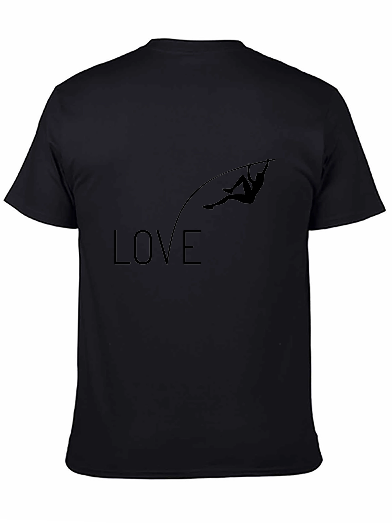 Love Pole Vaulting Graphic Tee - Mens Black T-Shirt