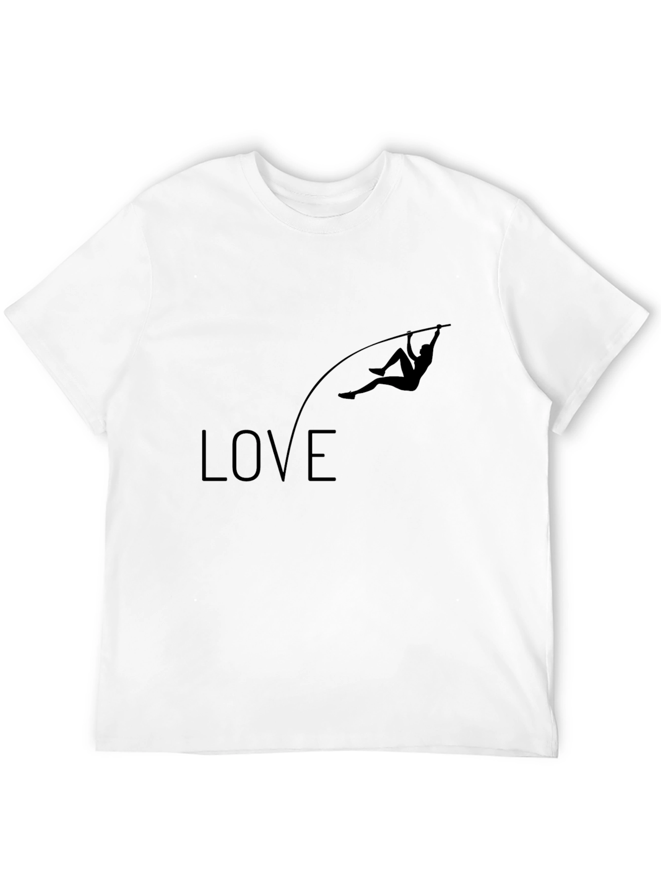 Love Pole Vaulting Graphic Tee - Mens Black T-Shirt