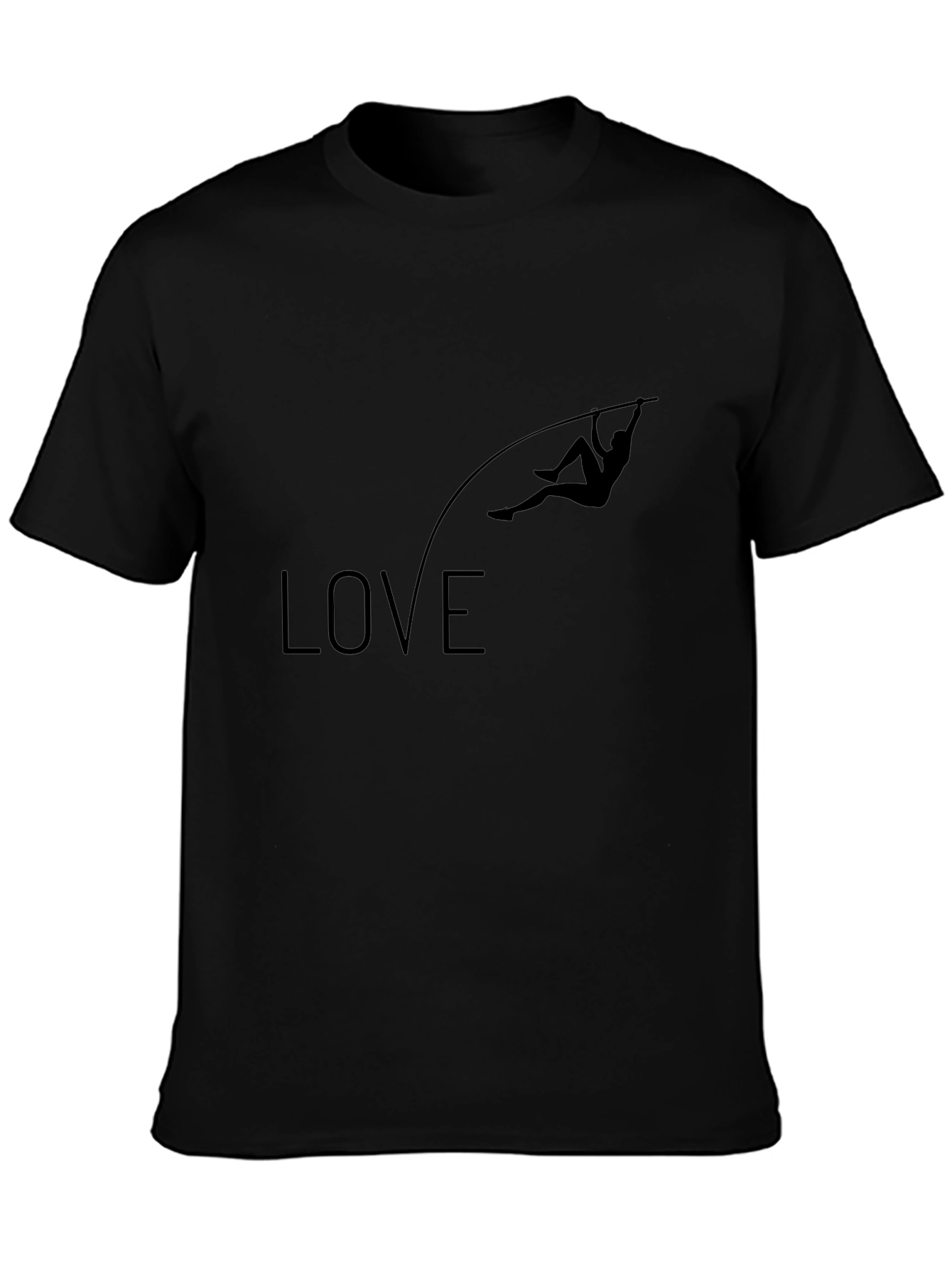 Love Pole Vaulting Graphic Tee - Mens Black T-Shirt
