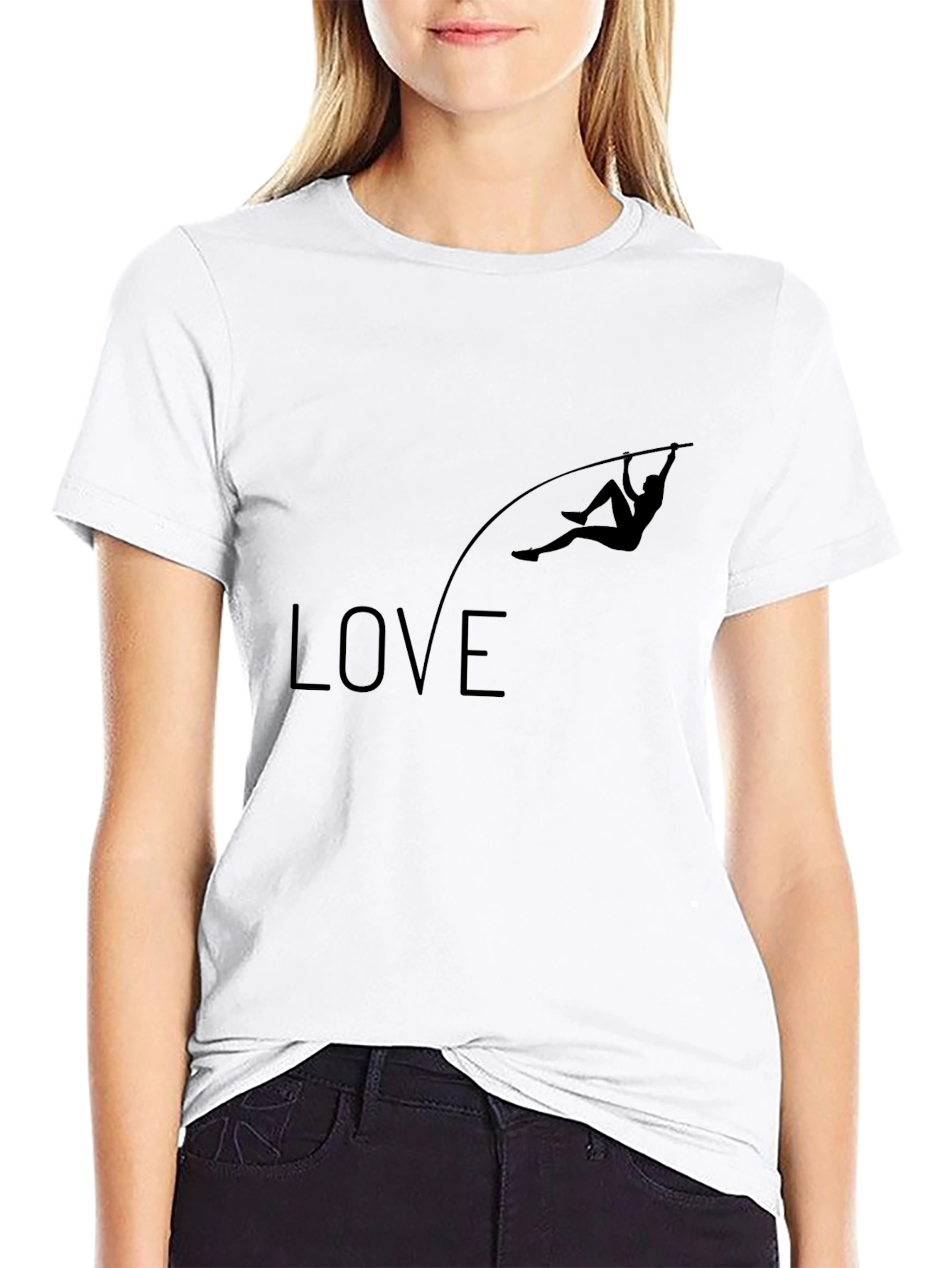 Love Pole Vaulting Graphic Tee - Mens Black T-Shirt