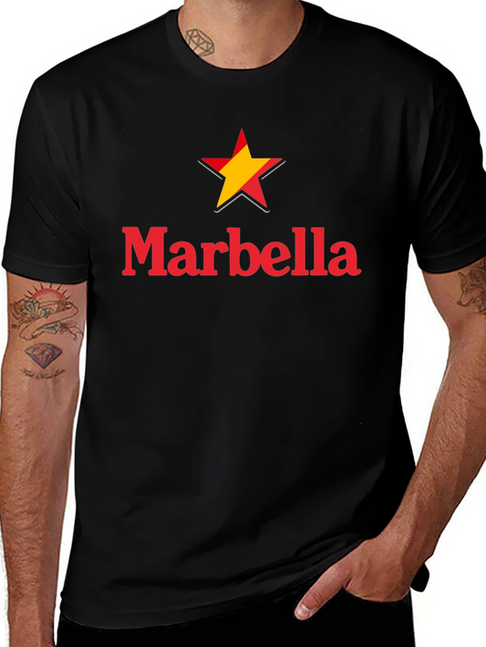 Marbella Star Graphic Black T-Shirt