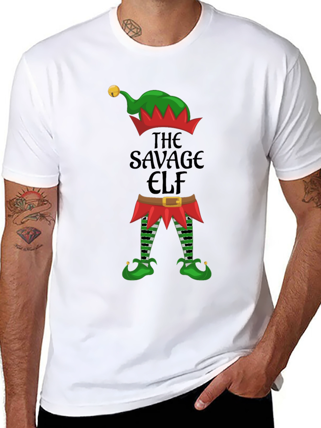 Savage Elf T-Shirt - Christmas Holiday Humor Tee