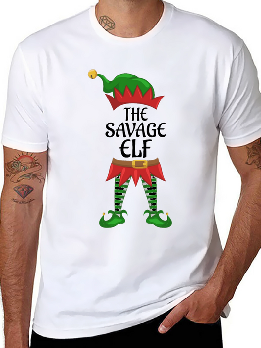 Savage Elf T-Shirt - Christmas Holiday Humor Tee