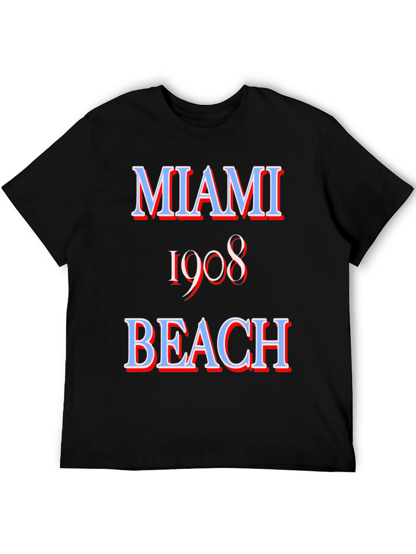 Miami Beach 1908 Graphic Tee - Retro Style