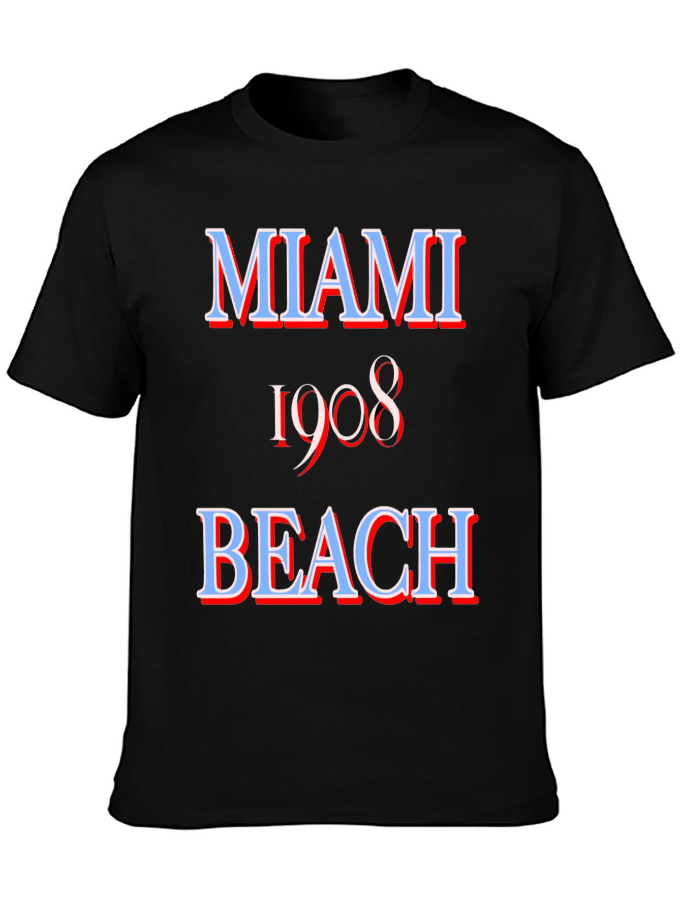 Miami Beach 1908 Graphic Tee - Retro Style