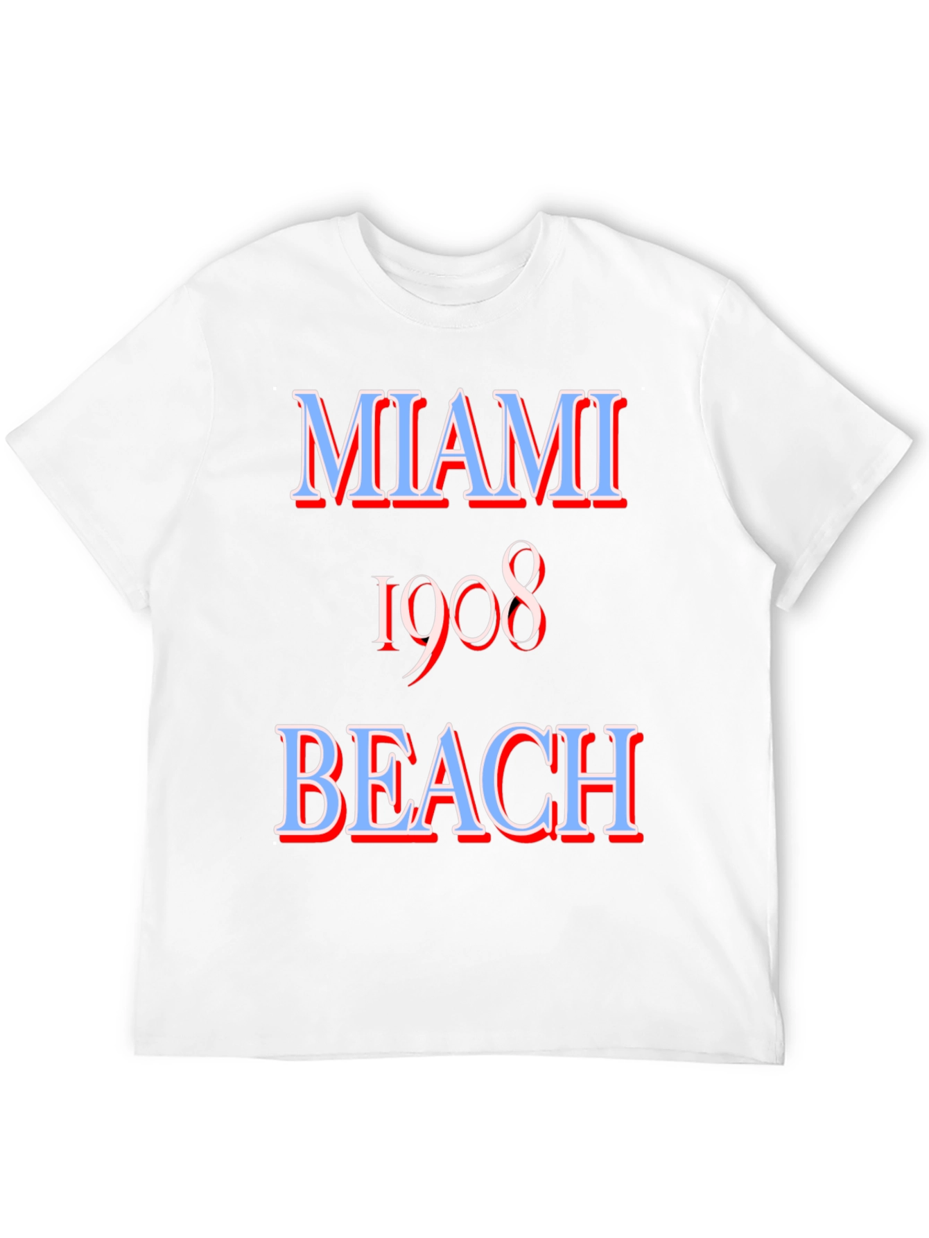 Miami Beach 1908 Graphic Tee - Retro Style