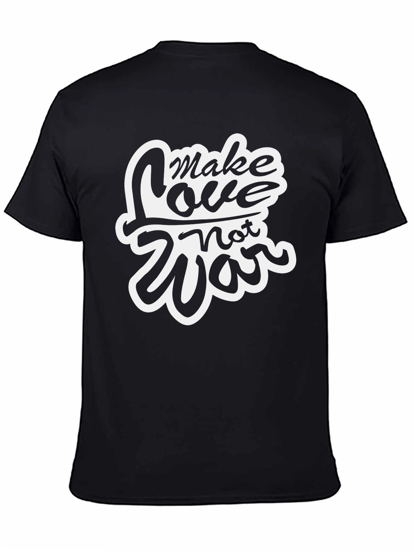 Make Love Not War Graphic Tee - Black