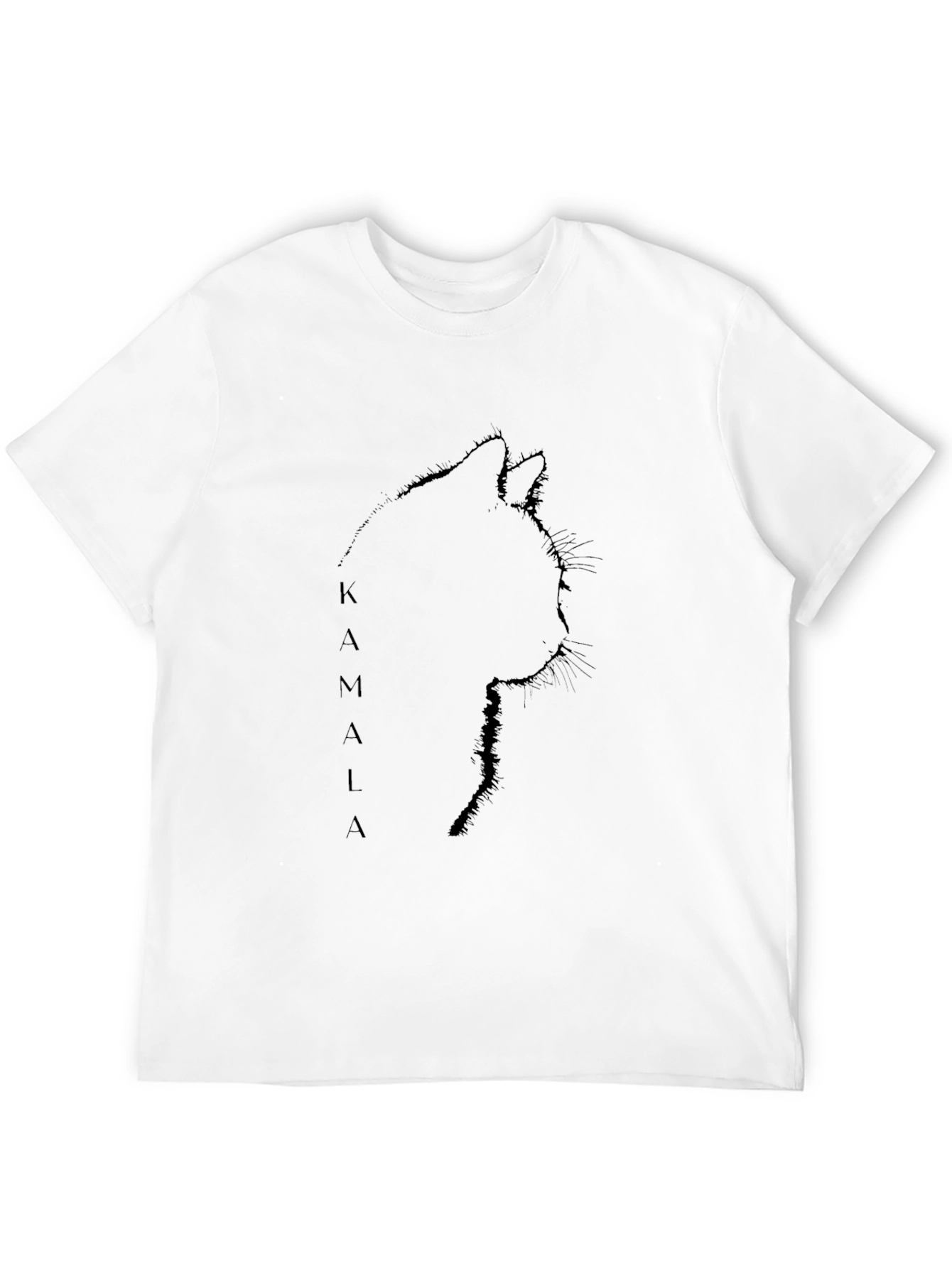 Kamala Cat Silhouette Black T-Shirt
