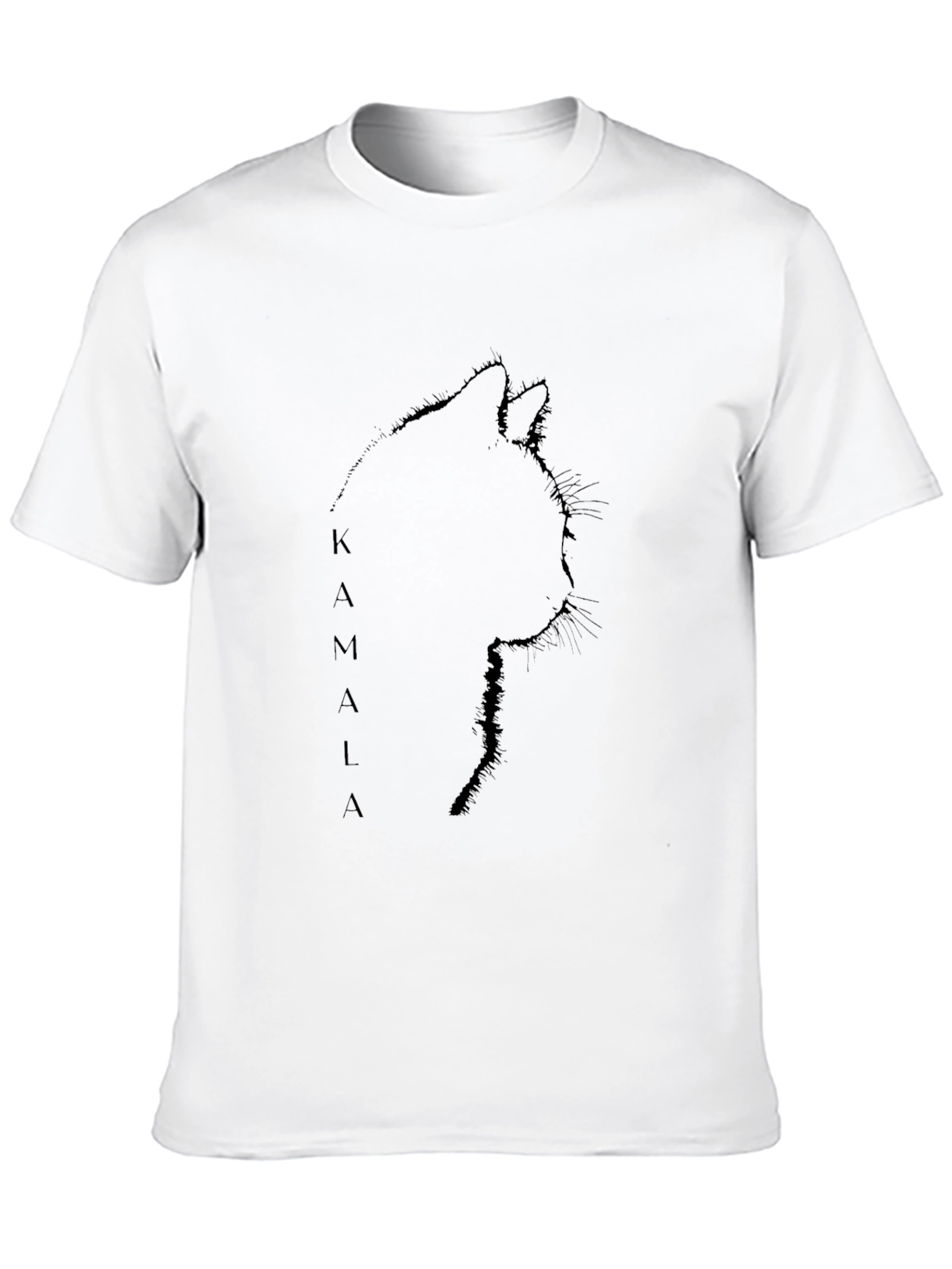 Kamala Cat Silhouette Black T-Shirt