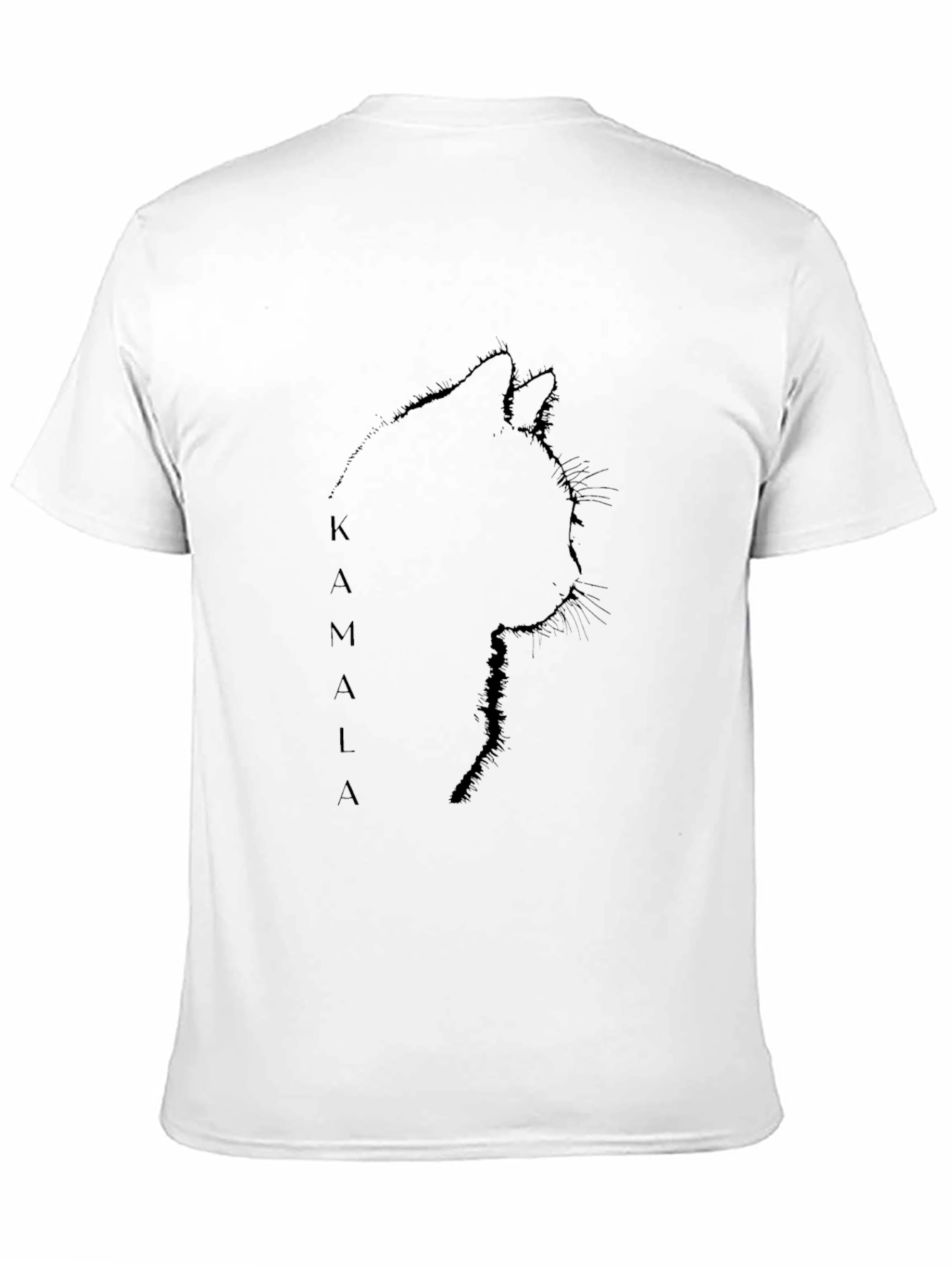 Kamala Cat Silhouette Black T-Shirt