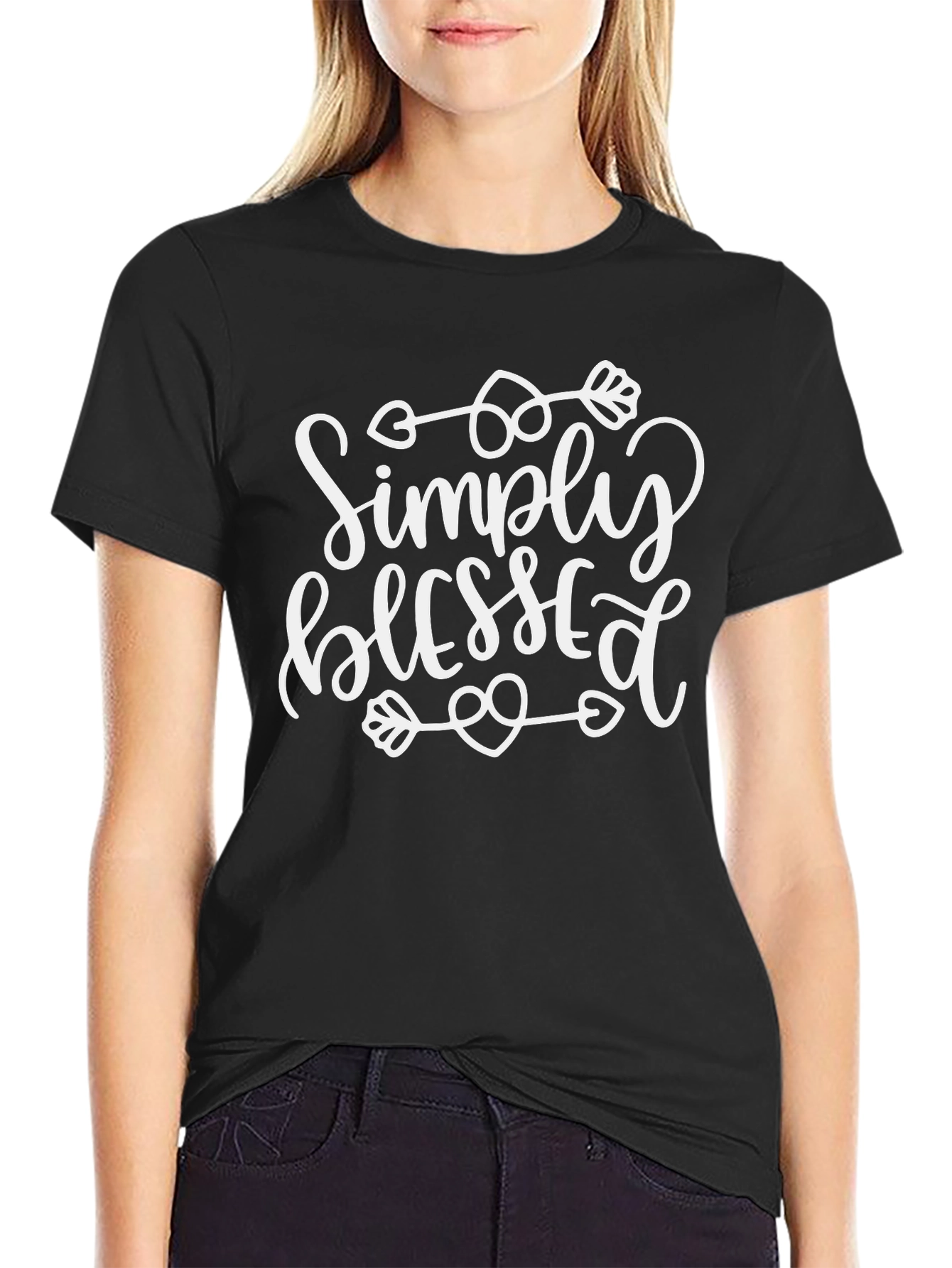 Simply Blessed Black Tee