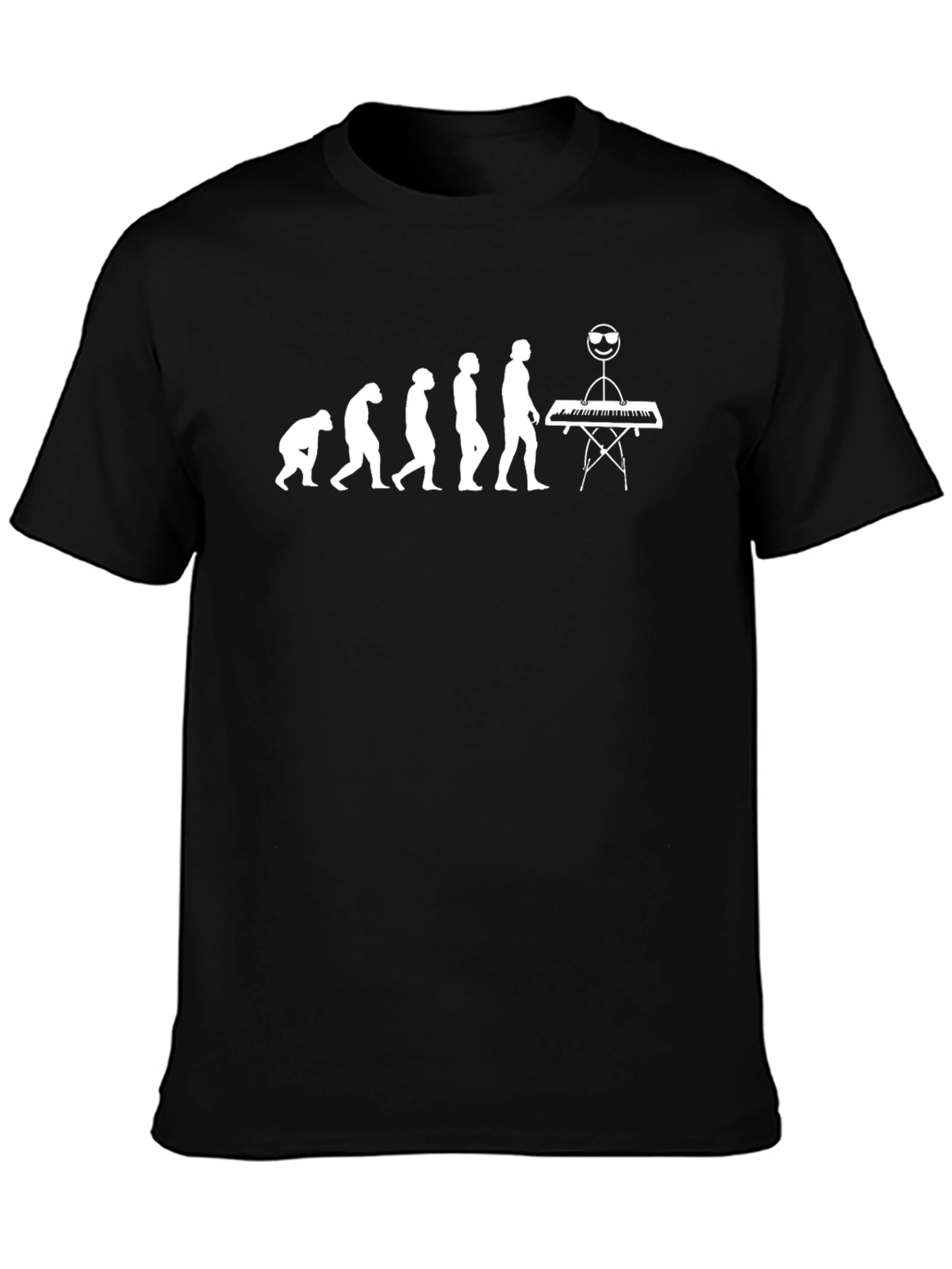 Evolution of Keyboardist T-Shirt - Funny Musician Tee