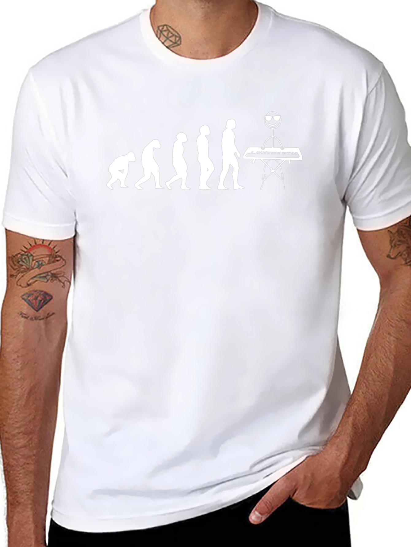 Evolution of Keyboardist T-Shirt - Funny Musician Tee